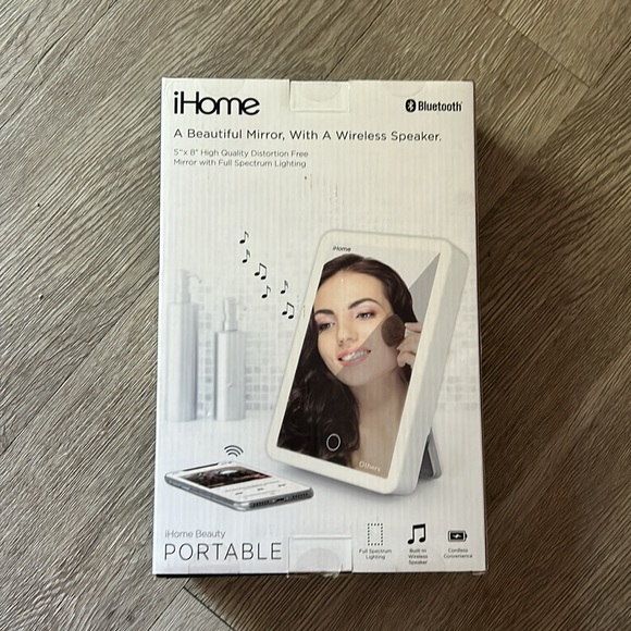 iHome Portable Lighted Vanity Mirror Bluetooth Speaker - Picture 3 of 3